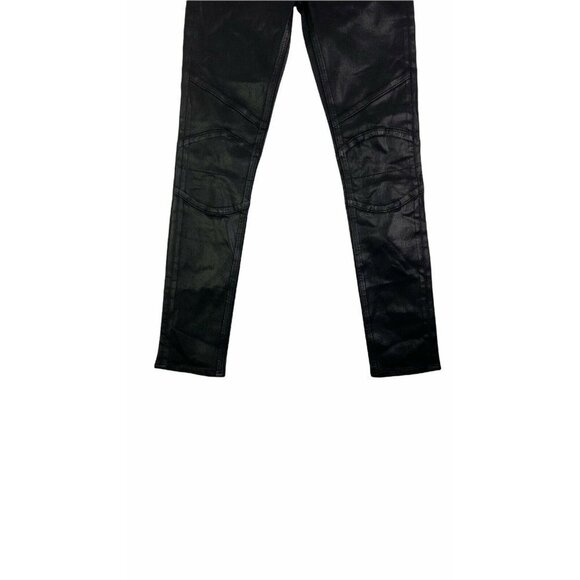 Hudson Los Angeles‎ Womens Black Coated Zipper Pock - Picture 4 of 10